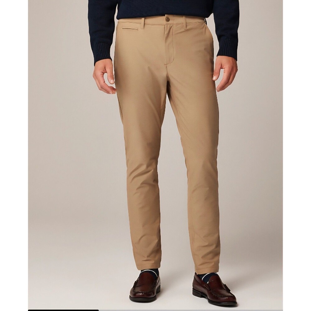 J.Crew Size 34x30 770 Straight-fit tech pant Savannah Sand Brown CG697 $128 NWT